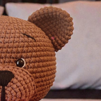 Love Bear - Crochet Teddy with Personalized Velvet Heart