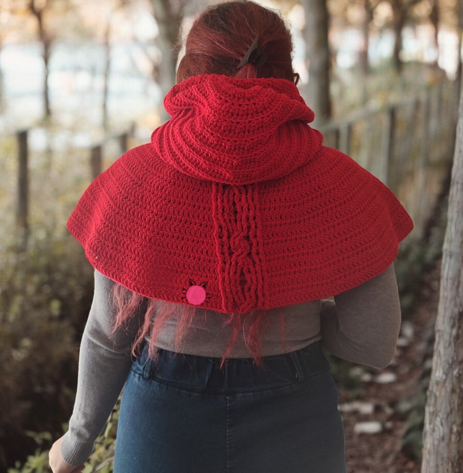 Crochet Hood Cape – Cozy Hooded Capelet