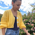 Cropped Cardigan – Sunshine Yellow